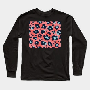 Pink And Red Leopard Animal Print Skin Long Sleeve T-Shirt